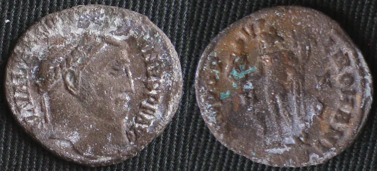 Bright powdery bronze disease on ancient bronze